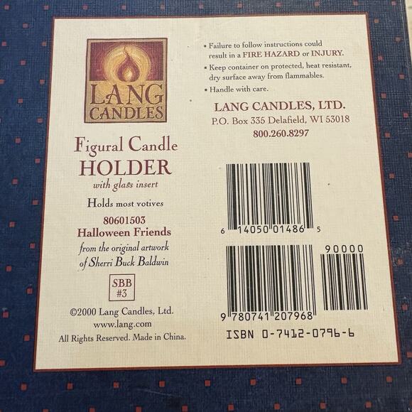 Lang Candles Halloween Friends SBB#3 Candle Holder Clown Sherri Buck Baldwin - Picture 10 of 10